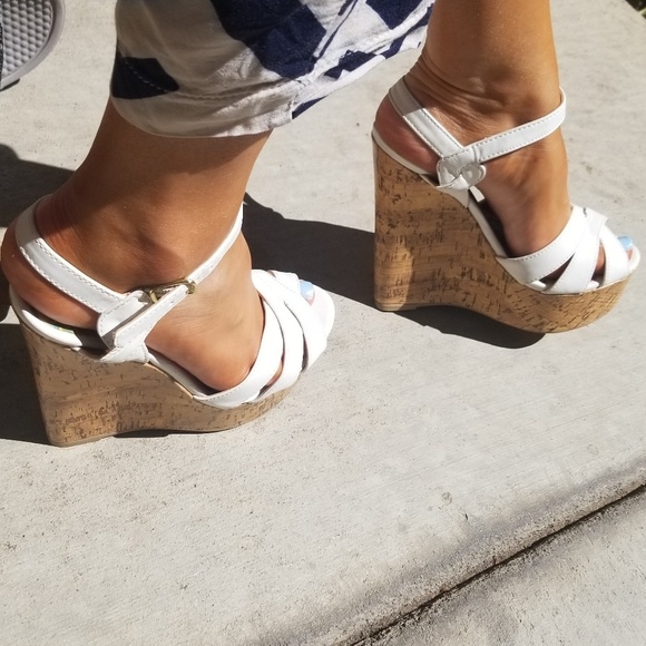 Charlotte Russe Shoes - Charlotte Russe white wedges